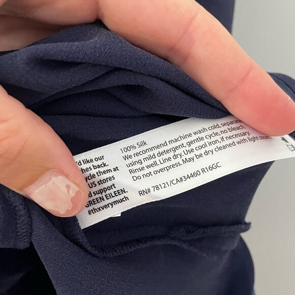 Eileen Fisher High-Low Silk Shell - Picture 7 of 7